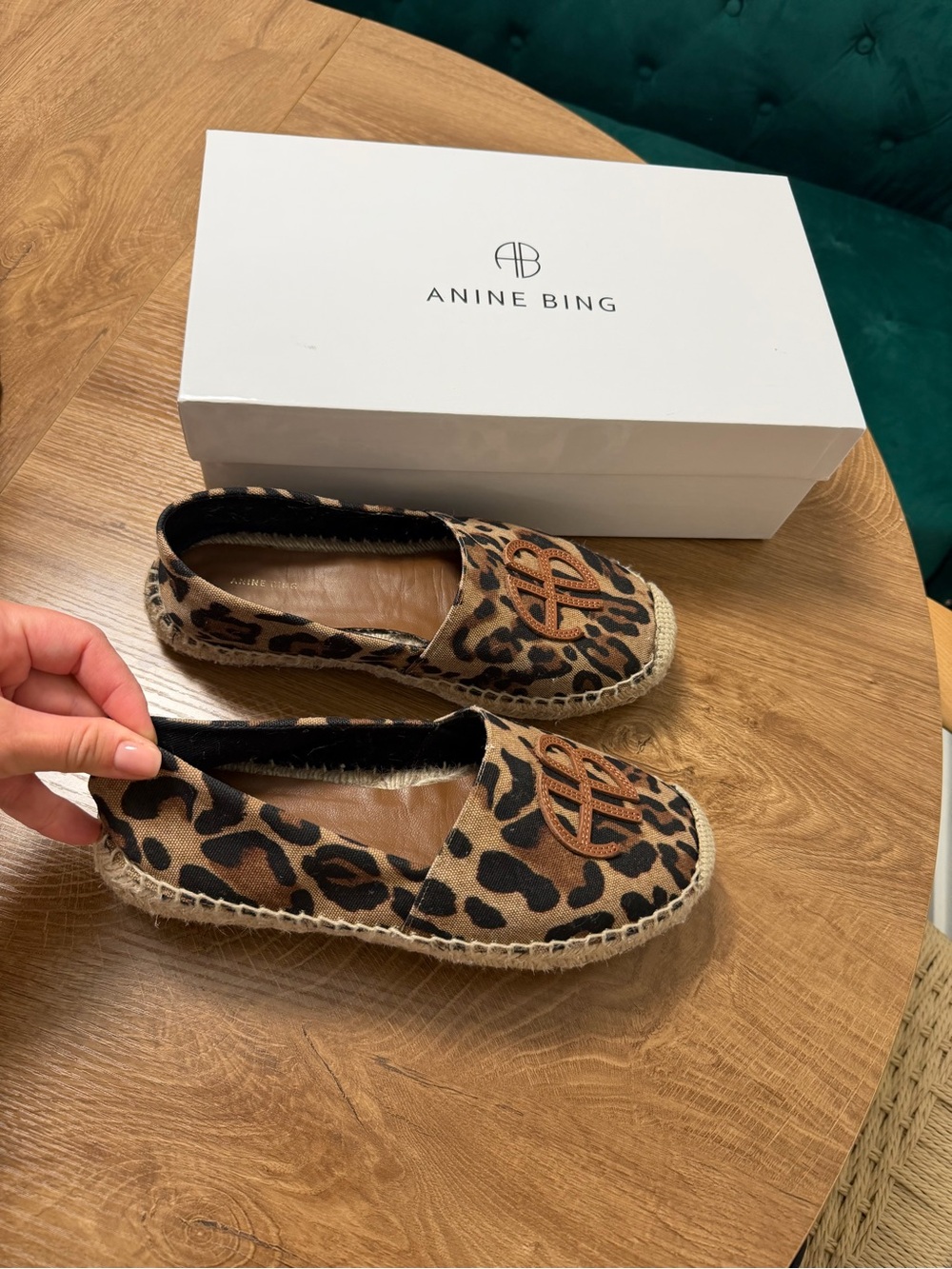 Anine Bing Leopard-Print Espadrilles - Black & Brown